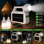 Linterna Solar Recargable Radio Camping